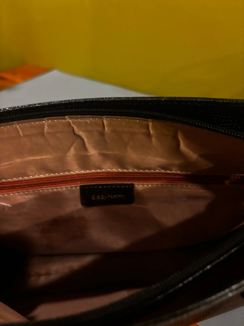 Black vegan Leather Tote Handbag